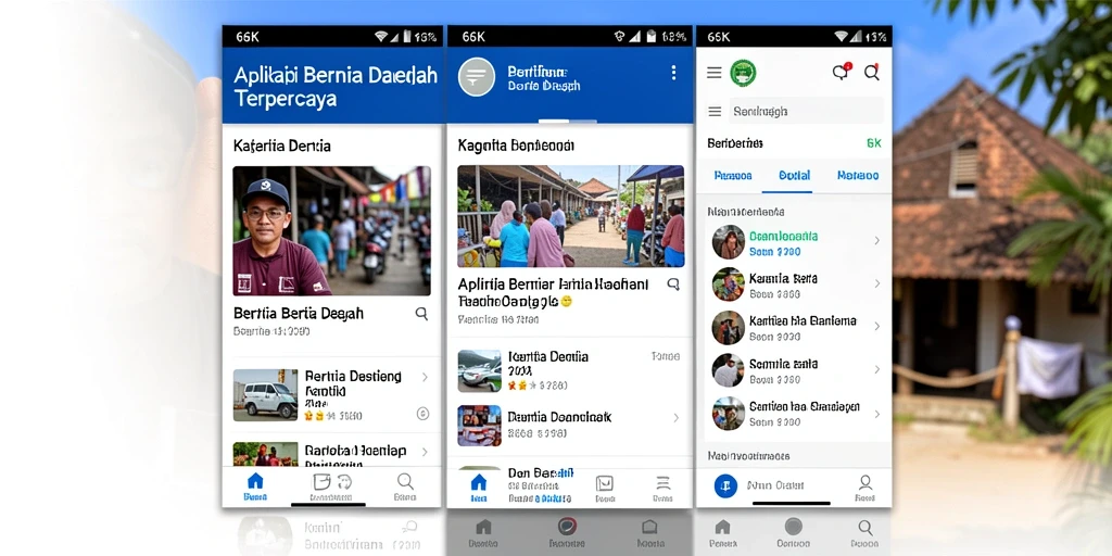 Screenshot antarmuka aplikasi 66K yang menarik dan informatif.