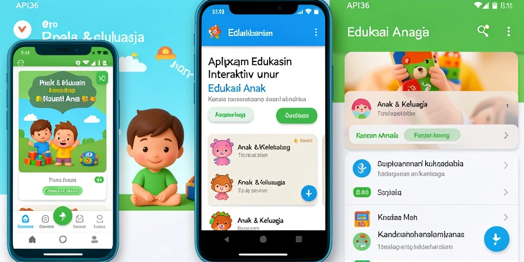 Antarmuka menyenangkan dan interaktif dari API36 untuk anak.