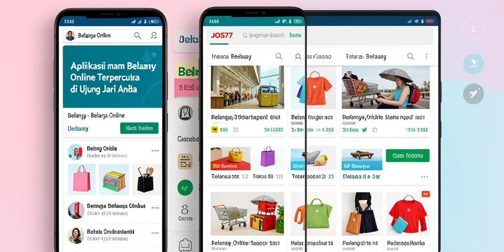 Tampilan antarmuka aplikasi JOS77 untuk Belanja Online yang nyaman.
