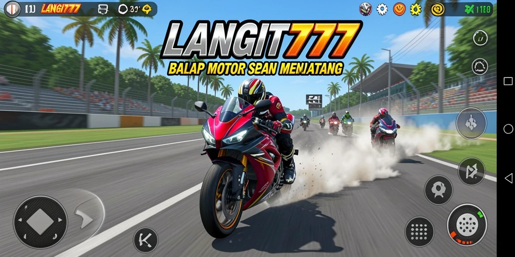 Antarmuka LANGIT777 yang memukau saat balapan motor.