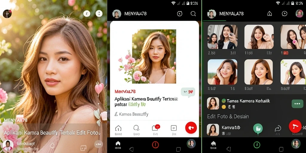 Tampilan antarmuka aplikasi MENYALA78 yang memudahkan pengeditan foto.