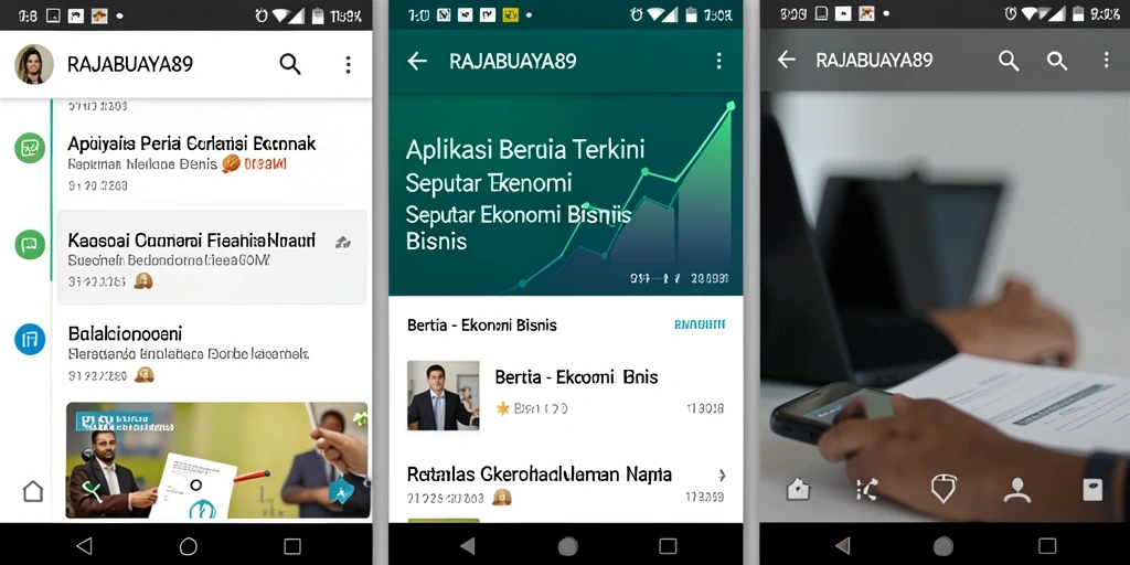 Antarmuka aplikasi RAJABUAYA89 yang informatif dan modern.